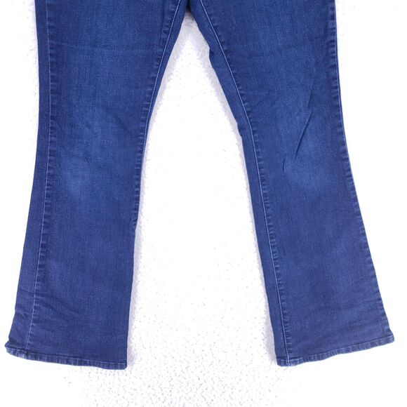 Levis Signature Jean Denim Cotton Women SZ 14 Blue Straight Stretch VTG Mid Rise - Picture 4 of 14